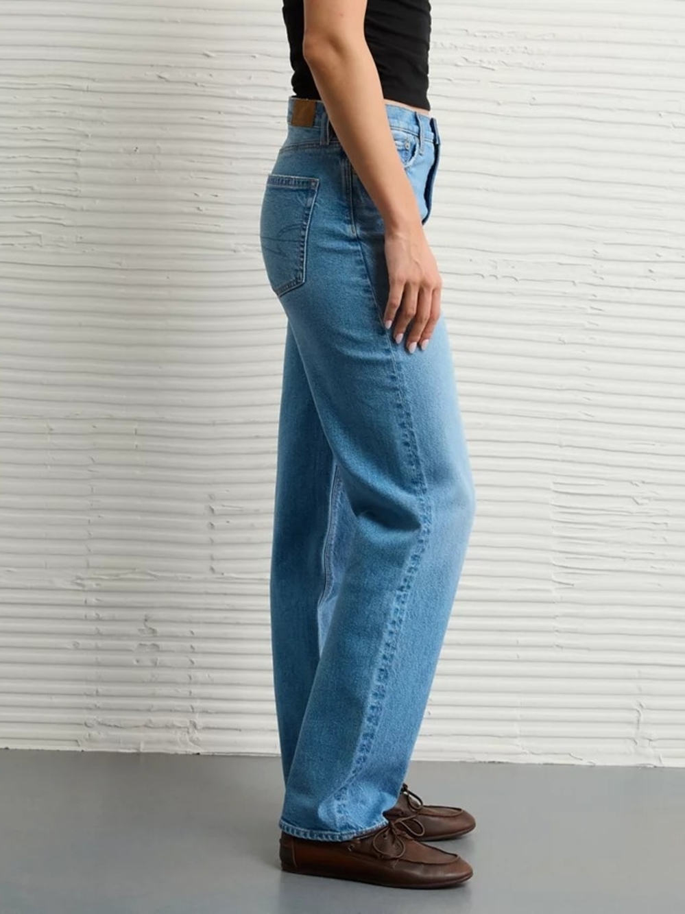 A&E Classic High-Waist Baggy Fit Straight Leg Jeans - Women